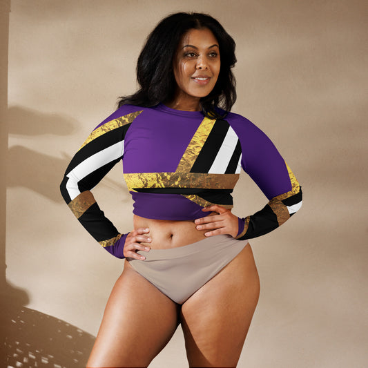 ROYALTY Recycled long-sleeve crop top