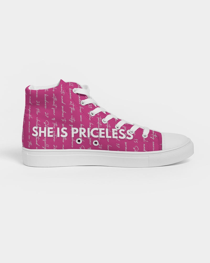 She is Priceless Women's Hightop Canvas Shoe